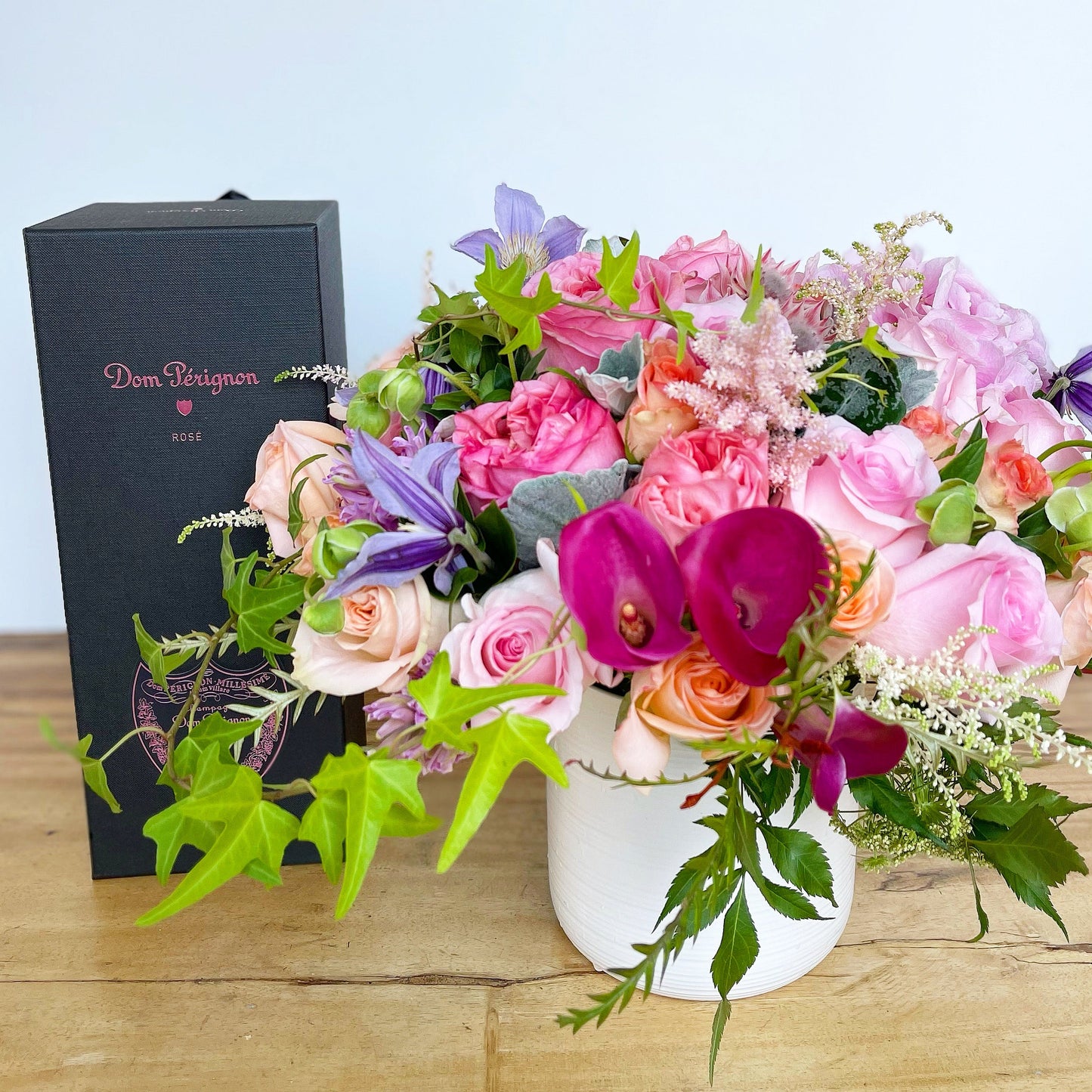 send dom perignon rose and flowers nyc